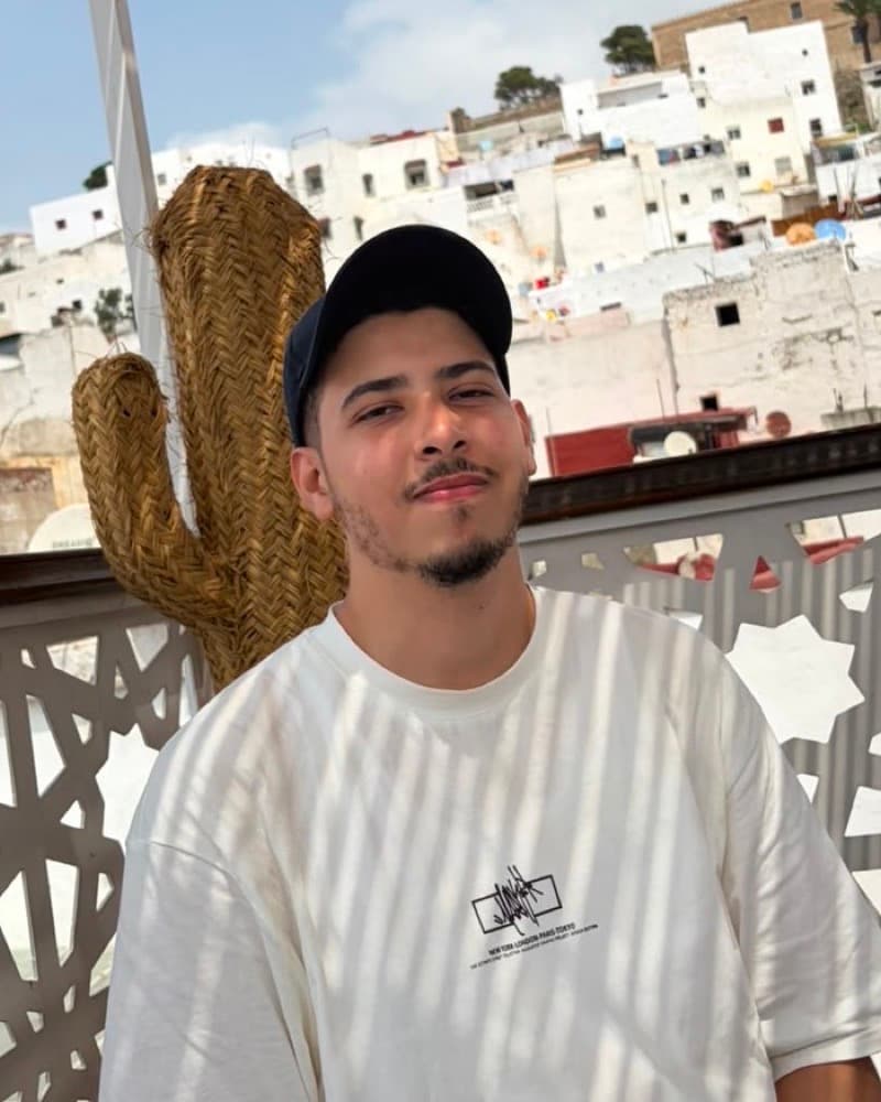 Badr El Adraoui on a rooftop in Morocco